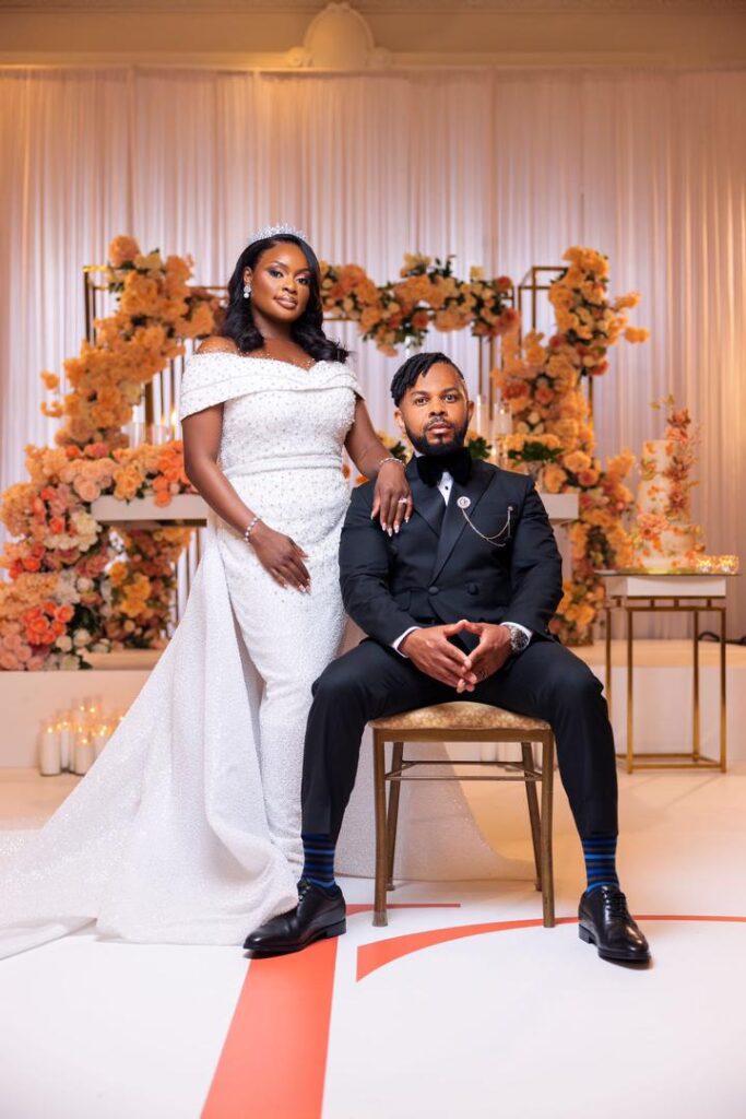 Wedding portrait of a couple