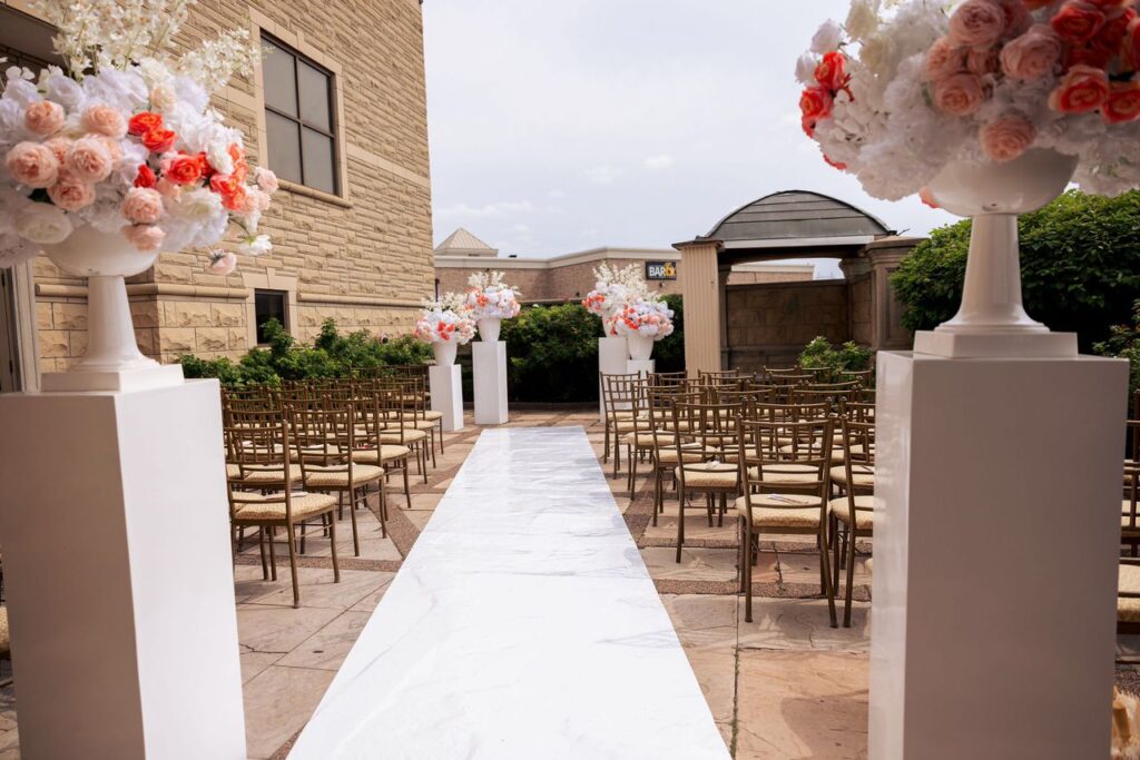 A wedding courtyard