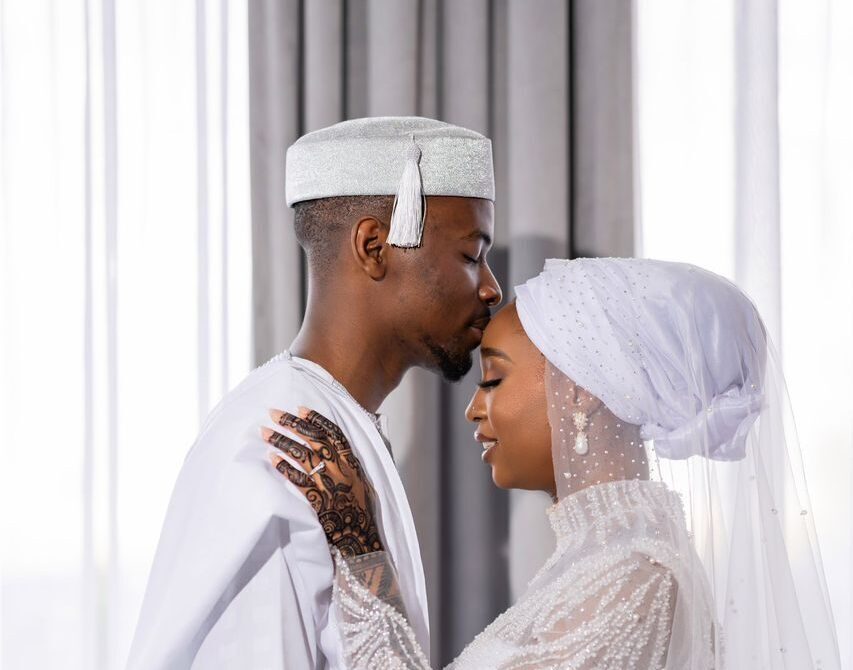 A muslim bride and groom