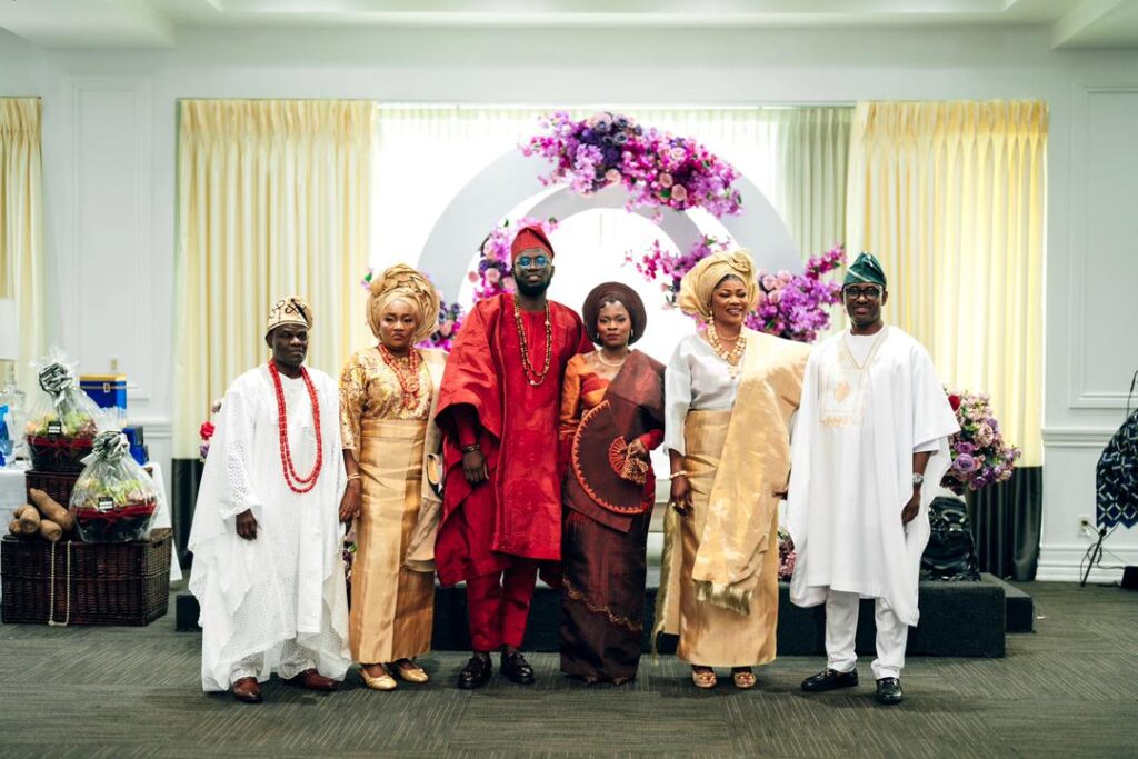 The couple and their parents