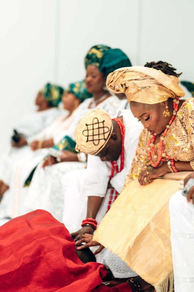 Parents praying for the couple