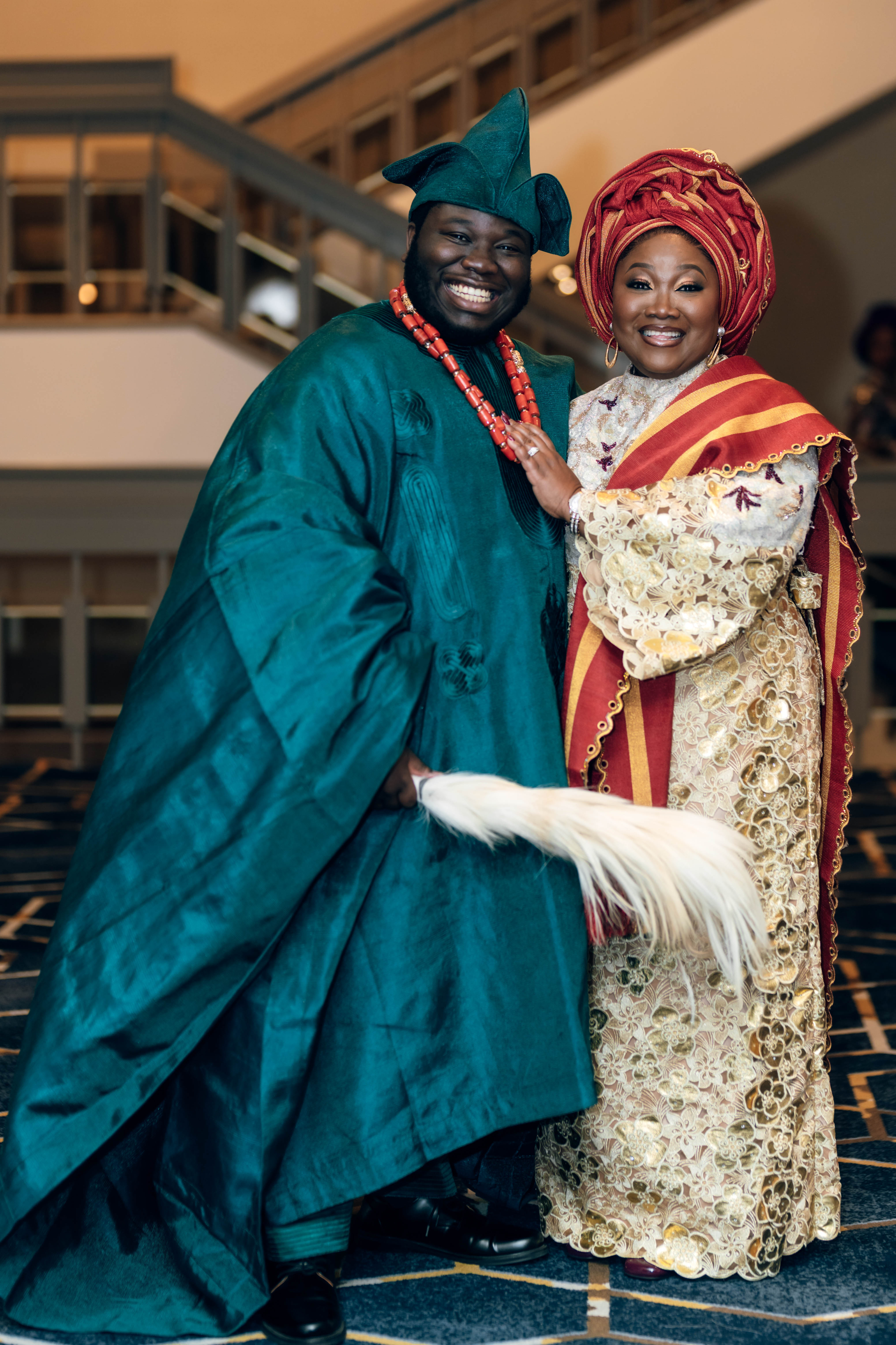Groom with his mom
