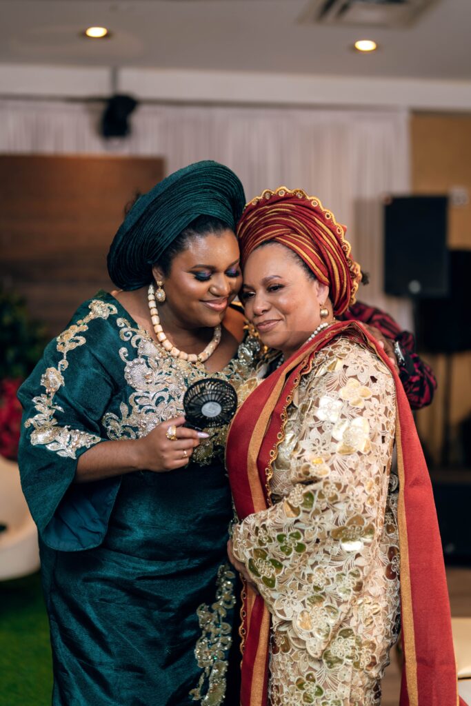 Bride with her mom